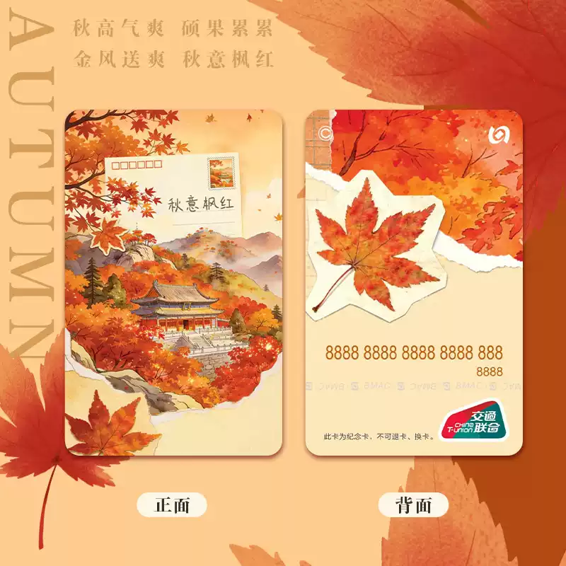 四季系列交通卡秋意枫红标准卡